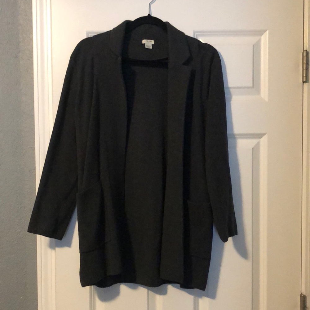 JCrew Sweater Blazer Gray Small